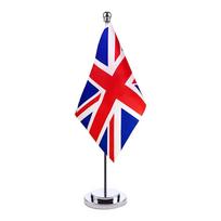 Jungtinės Karalystės Vėliava Poliesterio JK Britiška Stalo Vėliavėlė Maža Mini JK Stalo Vėliavėlės su Stovu Pagrindu Namų Biuro Festivaliui