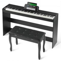 Skaitmeninis pianinas su stovu ir suoleliu