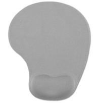 Ergonominis pilkas pelės kilimėlis su riešo atrama, neslystantis
