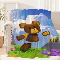 Žaidimo S-Super Lokys A-Nuotykis Antklodė Antklodė Sofai Sofa Kelionei Namams Piknikui Flanelinė Antklodė gimtadienio dovana Šilta Patogi 30x40in