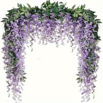 Dirbtinė vijoklių girlianda vestuvėms, Violetinė