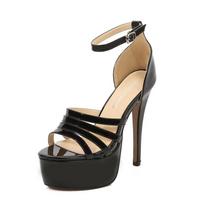 Moteriškos seksualios platformos Dance Sandls Moteriški Stiletto Batai Blizgūs Sexy Fashion Sandalai 14cm Kulnas 4cm Platforma WZ 35 balta