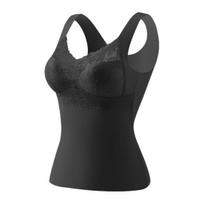 Moteriški termo maikutės su įmontuota liemenėle, nėriniais, paminkštinimu, be rankovių, camisole apatinė maikutė, minkštas, šiltas pagrindinis sluoksnis, liemenė XL mėlyna