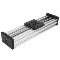 Screw Slide Linear Table Aluminum Alloy 3D Printer Engraving Machine   2mm Black SilverBlack 250mm 250mm / 9.84in sidabras