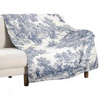 Toile de Jouy Nr. 2 pledas Sofos antklodė Studentų bendrabučio reikmenys pledai ir užklotai Asmeniška dovana 30x40in