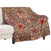 William Morris. Arts and Crafts. Uk. Throw Blanket Luxury Thicken Sofa Quilt warm for winter Kid'S Blankets 30x40in beige