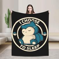 Snorlax Daugiau miego prašau pledas Šiltas pūkuotas pliušinis metamas pledas sofai kėdei iškylai flanelinis lovatiesė lovos užvalkalas 30x40in