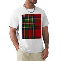 Royal Stewart Tartan Clan Plaid Red Green Blue T-Shirt funny gifts hippie clothes men t shirts S