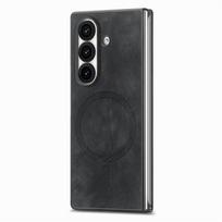 Samsung Z Fold7/Z Fold6 Magnetic Leather Protective Case Z Fold 7 juoda