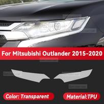 MITSUBISHI OUTLANDER 2015-2020 Automobilio priekinių žibintų skaidri TPU apsauginė plėvelė Priekinio žibinto spalvos keitimo lipdukas Transparent