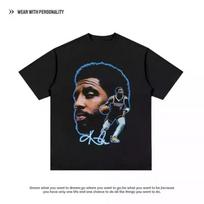 Kyrie Irving Krepšinio Žvaigždė Laisvalaikio Spausdinti Amerikietiški Marškinėliai Vyriški ir Moteriški Maža Dekoltė Trumpomis Rankovėmis S