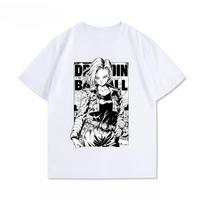 Dragon Ball Son Goku Anime Vyriški Moteriški Vasariniai Marškinėliai Su Spauda Harajuku Retro Trumpomis Rankovėmis Per Dideli Laisvi Laisvalaikio Patogūs Y2k Viršus S