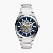 Fossil Everett Vyriškas Automatinis Verslo Laikrodis Apvalus Ciferblatas & Nerūdijančio Plieno Elegantiškas Laikrodis Tinka Kasdieniam Verslo Dėvėjimui Dovana Jam ME3220 mėlyna