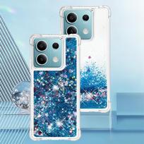 Blizgučių skystas smėlio laikrodžio dėklas telefonui Xiaomi 15 T 14T 13T PRO Poco F8 X7 X6 PRO M6 C65 Redmi 15C Note 13 Pro Skaidrus apsaugantis nuo kritimo smūgiams atsparus buferio dangtelis For Xiaomi 14T