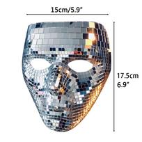 Disco Ball Glitter Face Cover Festival Masquerade Face Covering for DJ Stage Bar Party Holiday Decoration