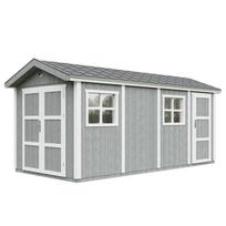 Aukščiausios kokybės sodo namelis 8.52 + 2.95 m² - H252x250x530 cm - su grindimis ir bitumine danga - TIMBELA M915C-CAVERN STEEL