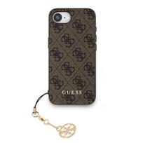 GUESS 4G Charm Case for iPhone 16e, Tone on Tone / Brown