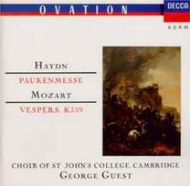 CD Joseph Haydn & Wolfgang Amadeus Mozart & Choir Of St John's College, Cambridge & George Guest - Paukenmesse / Vespers, K339