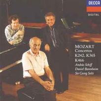 CD Mozart* : & András Schiff / & Daniel Barenboim / & Sir Georg Solti* - Concertos K242, K365, K466