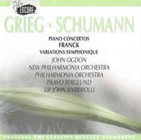 CD Grieg* · & Schumann* - & John Ogdon, & New Philharmonia Orchestra, & Philharmonia Orchestra, & Paavo Berglund, & Sir John Barbirolli - Piano Concertos / Variations Symphonique