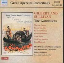 CD Gilbert & Sullivan, & Martyn Green, & Henry Goodier, & Richard Watson , & Leonard Osborn, & Alan Styler, & Geoffrey Sanders, & Tom Hancock, & The D'Oyly Carte Opera Company*, & New Promenade Orchestra*, & Isidore Godfrey - The Gondoliers