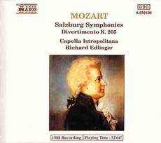 CD Mozart*, & Capella Istropolitana, & Richard Edlinger - Salzburg Symphonies / Divertimento K. 205