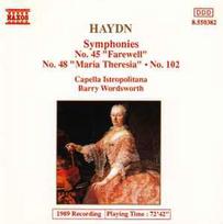 CD Haydn*, & Capella Istropolitana, & Barry Wordsworth - Symphonies (No. 45 "Farewell" / No. 48 "Maria Theresia" / No. 102)
