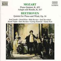CD Mozart*, & Beethoven* - & Jenö Jandó, & József Kiss, & Béla Kovács, & Jenö Keveházi*, & Jozsef Vajda*, & Imre Kovács*, & György Konrád, & Tamás Koó - Piano Quintet, K. 452 / Adagio And Rondo, K. 617 / Quintet For Piano And Wind, Op. 16