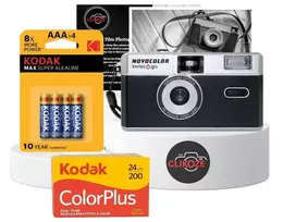 Novocolor Swiss+Go 35mm Analog Camera Black (incl. Film, Case & Battery)