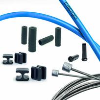 Pavarų troselių komplektas Capgo BL Doube(2x) stainless Shimano/Sram Road & MTB blue