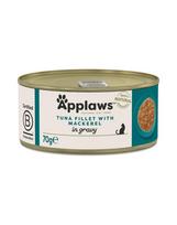APPLAWS Cat Adult Tuna with Mackerel in Gravy filet sušių tuno su skumbre padaže 70 g