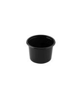 Vienkartinis indelis sriubai PP, juodas, užlydomas, 500 ml, D 11,2 cm, H 8 cm, 50 vnt.
