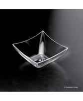 Vienkartiniai furšetiniai indeliai  SQUARE, PS,  skaidrūs,  90 ml, 7 x 7 cm,  H 3 cm, 25 vnt.
