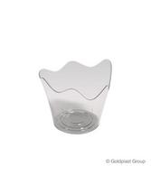 Vienkartiniai furšetiniai indeliai RAIN, PS, skaidrūs,  90 ml, D 5,5 cm,  H 6,5 cm, 25 vnt.