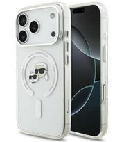 Skaidrus dėklas Apple iPhone 17 Pro telefonui "Karl Lagerfeld IML K&CH Heads Metal Frame MagSafe Case"