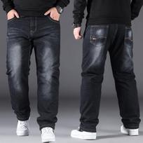 10XL dydžio dideli džinsai, vyriški madingi vyriški džinsai, plačios kojos, džinsinės kelnės, skirtos vyrams, dirbantiems, žygiams, kasdieniam dėvėjimui, laisvi, didelio dydžio džinsai 34