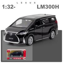 1/32 mastelio LM300H dygliuotas automobilio modelio žaislas, ištraukiama žaislinė transporto priemonė su garsu ir šviesa, skirta vaikams, mažiems berniukams, mergaitėms, dovanų kolekcija 1/32-16x7.5x5.6cm balta