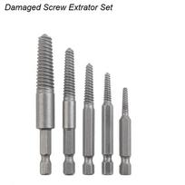 Easy Out Broken Damaged Screw Extractor Upgraded Metal Drill Bit Guide Removal Spiral Stripped Bolt Remover Set Power Tool