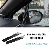 Skirta Renault Clio 5 MK5 2020 2021 2022 2023 2024 2025 Tikra minkšta anglies pluošto lipdukas LHD RHD Automobilio A statramsčio dekoratyvinė juostelė