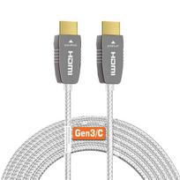 8K skaidrus HDMI pluošto kabelis RUIPRO, 15m, 48Gbps, eARC, HDR, televizoriams ir projektoriams