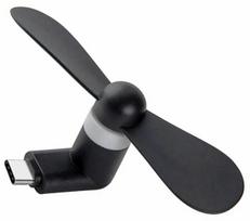 USB-C telefono ventiliatorius juodas