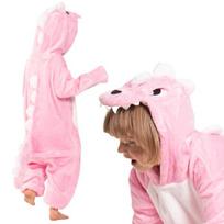 Vaikiška Pižama Kigurumi Kombinezonas Dinozauro Kostiumas Rožinis 125-135 Cm, 125-135 cm