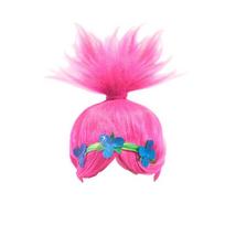 Vaikams Trolių stiliaus festivalio vakarėlio perukas animaciniam kostiumui su rožiniu galvos apdangalu only one pink