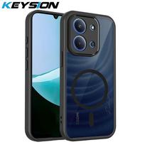 KEYSION Magnetic Phone Case for Xiaomi POCO C85 Silicone+PC Matte Translucent Clear Shockproof Back Cover for Redmi 15C 171mm for POCO C85 juoda