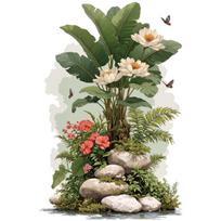 Didelis botaninis sienos lipdukas Lipnus žalių augalų tapetas svetainės dekoravimui Namų sienos lipdukas Atsiklijuok ir priklijuok Sienos menas as pic įvairiaspalvis