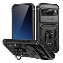 3 viename Geriausia apsauga Šarvuotas dėklas Google Pixel 10 Pro XL 9 9A 8 8A Pixel10 Pixel9 Pixel8 Pixel 9 Pro XL 5G Objektyvo dangtelis Google Pixel 10 juoda