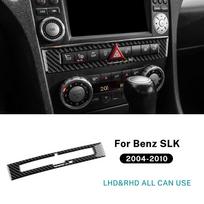 Automobilio centrinės konsolės tikros minkštos anglies pluošto apdailos lipdukas Mercedes Benz SLK R171 2004 2005 2006 2007 2008 2009 2010