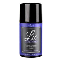Sensuva Licolicious Blueberry Muffin, 50 ml Keksiukų su mėlynėmis skonio kremas oralinam seksui