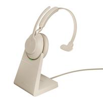 Jabra Evolve2 65 UC Mono Link380c - wireless over-ear headphones with stand, beige