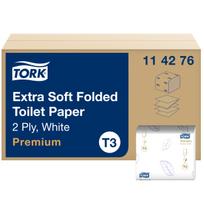 Tualetinis popierius Tork Extra Soft Folded T3, 114276, 2 sluoksniai, 252 lapeliai, baltos spalvos, 1vnt